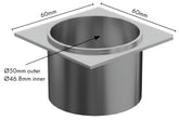 Aluminium - Drain Outlet - 50mm Diameter - Black